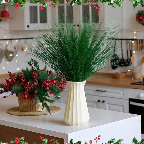 Norme 12 Pcs Large Artificial Green Pine Needles Branches 17.7"