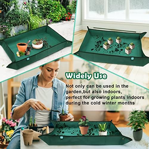 Plant Repotting Mat 43.3" x 29.5", Garden Potting Mat for Indoor