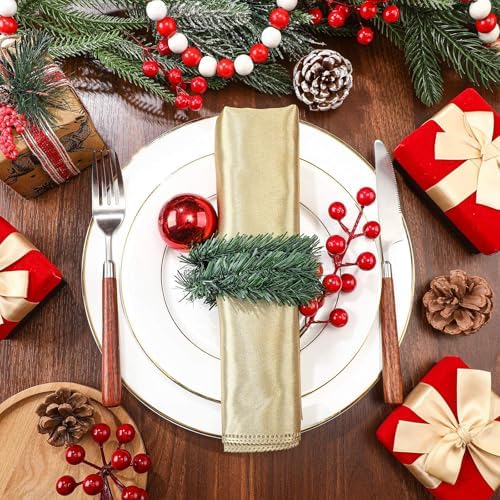 Jutom 100 Ft 0.98 Inch Christmas Miniature Artificial Pine Garlands Mini Pine Greenery Roping Garlands Mini Thin Wired Stems for Christmas Crafts Holiday Outdoor Decor (Green)