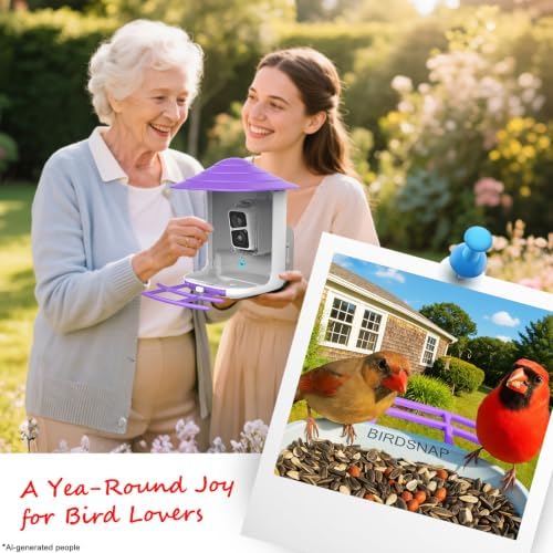 birdsnap® TUC Bird Feeder with Camera Solar Powered 2K Video with 32GB Card