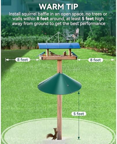 Qualirey 21.5" Metal Squirrel Proof Baffle, for 4 x 4 Posts,Green,2 Pack