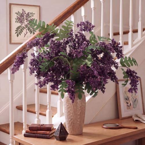 Yinder 5 Pcs 31.5'' Fall Artificial Flowers Berry Stem, Dusty Plum