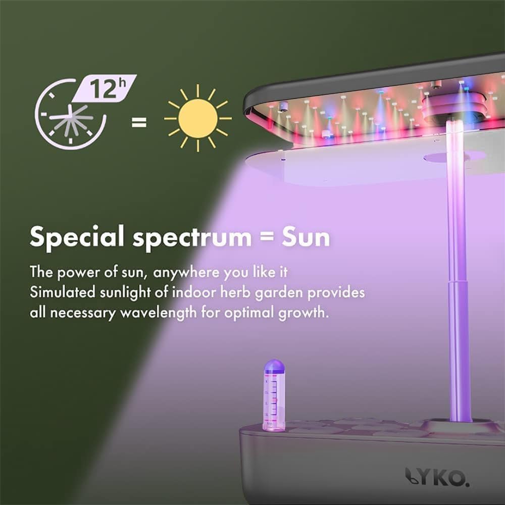 Hydroponics Growing System, 12 Pods Indoor Herb Garden Kit w/Full-Spectrum 36W Grow Light, Indoor Herb Garden Automatic