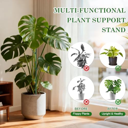 15 Pack Stackable Plant Support Stakes Indoor/Outdoor Support Pole
