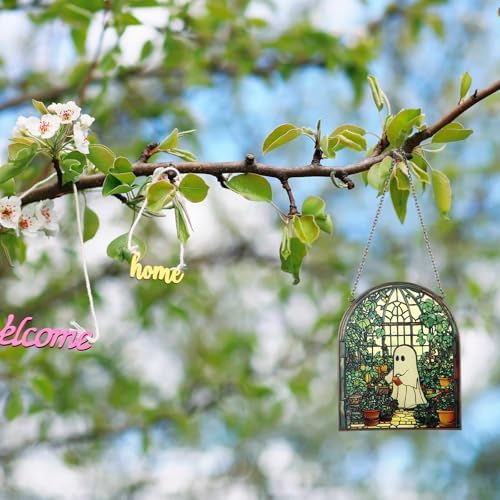 Colingmill Ghost Plant Suncatcher Cute Ghost Greenhouse Suncatcher