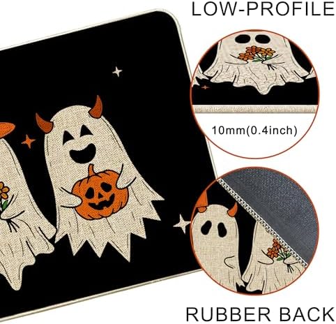 Hexagram Halloween Door Mat Pumpkin Ghost Boo Doormat Front Home Decor