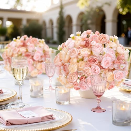 Alupssuc 30Pcs Ranunculus Artificial Flowers Faux Silk Mini Flowers Indoor