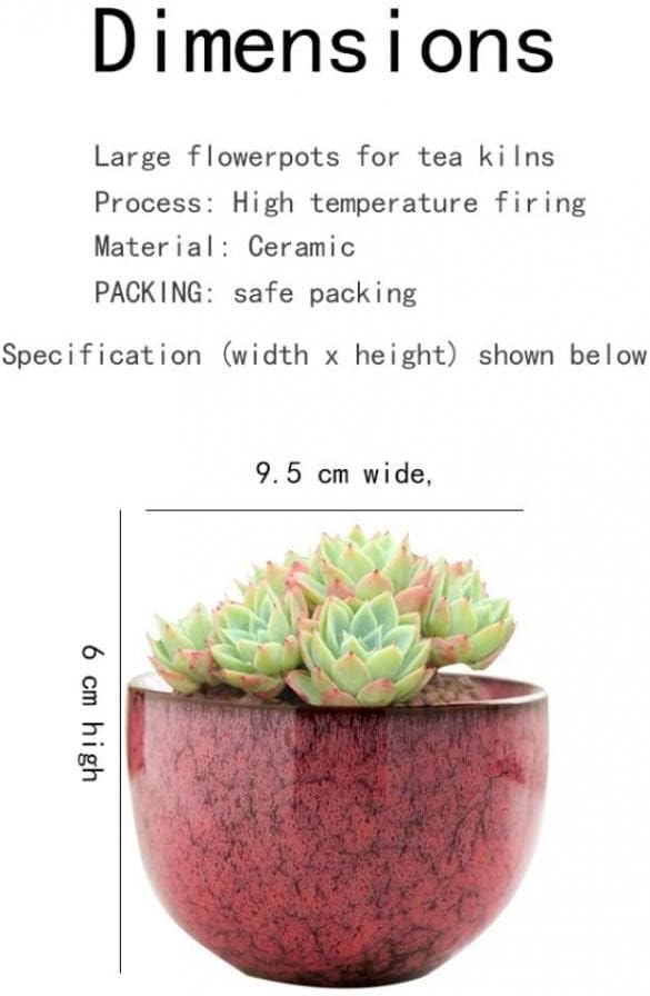 YYW 3 Inch Ceramic Plant Pot Set of 4 with Drainage and Bamboo Tray(Set 2) | Durable Ceramic Flower Pots Perfect for