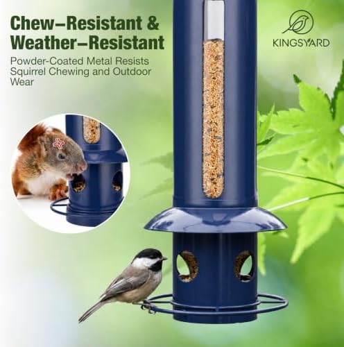 Kingsyard Squirrel Proof Hanging Bird Feeder for Outdoors