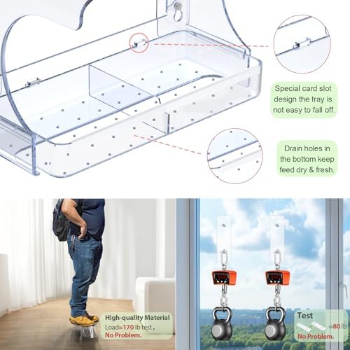 Goodeco Clear Window Bird Feeder with Water Bowl