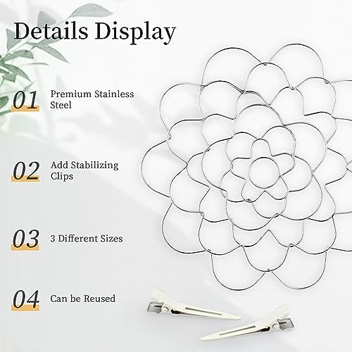 Flower Arrangements, 6Pcs Flower Arrangement Holder Stainless Steel Round Metal Flower Insert Lid Supplies for Arrangement Plant Fixation