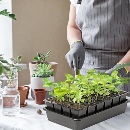 EBaokuup 12 Pcs 24-Cell Replacement Capillary Mats-13 x 8.3 Inches Self Watering Seed Starting Mat-Capillary Mats for Indoor Gardening Greenhouse Plant Seed Starting