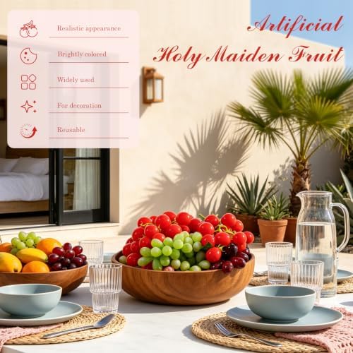 dallisten 4Pack Artificial Cherry Tomatoes, Fake Tomatoes Fruits Vegetables