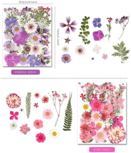 110+PCS Pressed Flowers for Resin Molds, Colorful-A