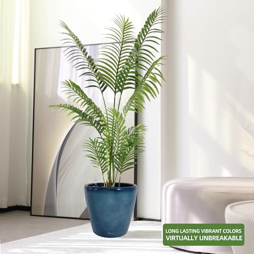Dexceder 15x14 Self Watering Planter with Wheels (Grayish Green Gradient)
