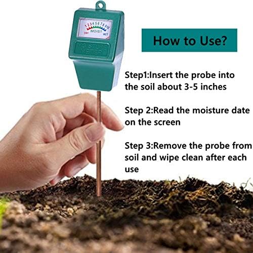 Soil Moisture Meter,Long Probe Plant Hygrometer Moisture Sensor Plant Water Monitor for Potted Plants,Garden,Farm, Lawn(No Battery Needed)