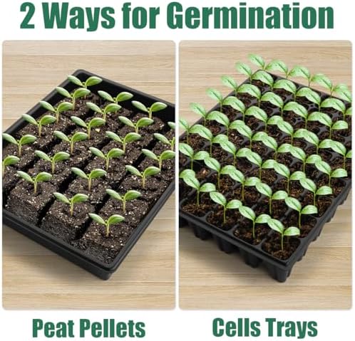 RooTrimmer 5-Pack No-Drip Seed Starting Trays with 4" Humidity Dome