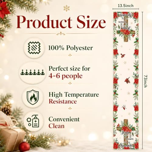 Christmas Decorations - Jesus is The Reason for The Season Table Runner