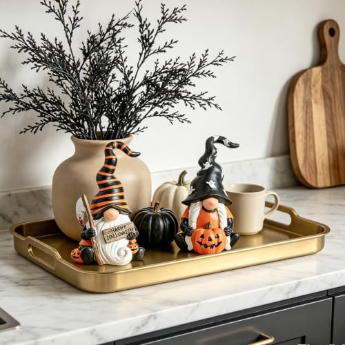 WDS WONDROUS Halloween Table Decorations, Gnomes for Desk Shelf Tray Decor