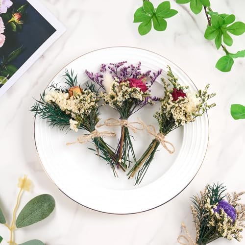 12/24 PCS Charming Dried Flowers Bouquet for Vase