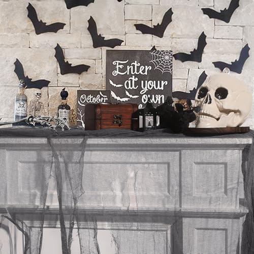 400" x 85" Grey Halloween Creepy Cloth Halloween Yard Outdoor Decoration