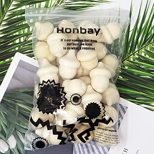 Honbay 30PCS Unfinished Wooden Acorns Blank Wood Craft Decoration Christmas Acorns Ornaments for Crafts Wedding Home Vase Filler Decor