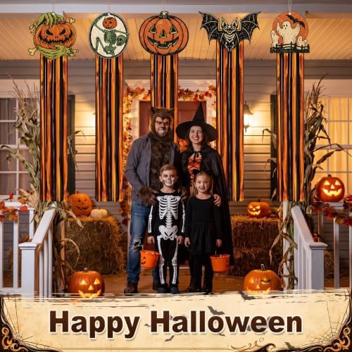 10 Pcs Halloween Outdoor Decoration Ghost Hanging Decor 4.4ft