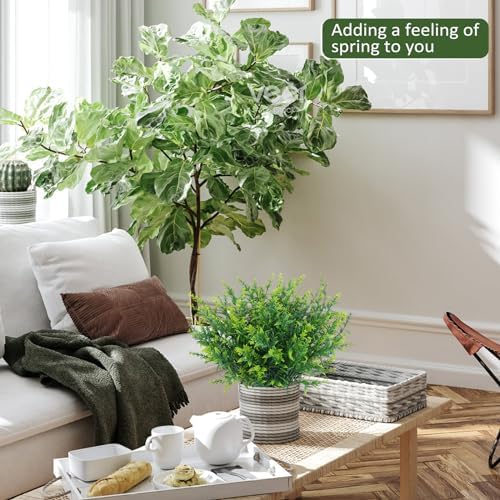 RECUTMS Artificial Outdoor Plants Artificial Flowers for Outside Fake Green