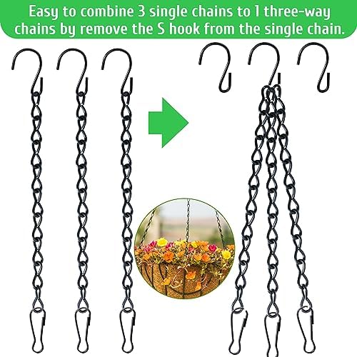 VRSS Hanging Chains for Planter Basket Bird Feeder Lanterns, 9.5inch 6pcs