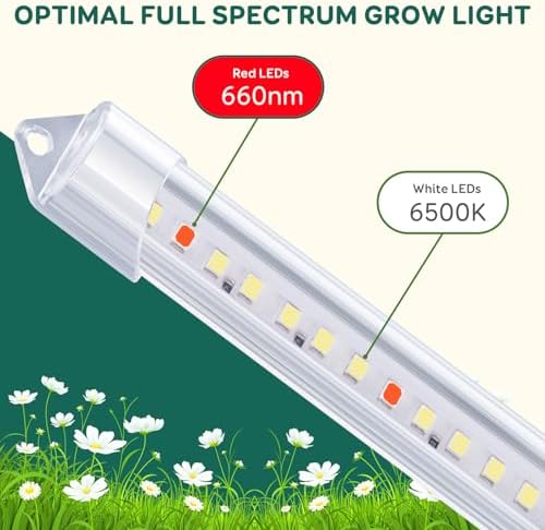 Grow Light Strips for Indoor Plants, 16" Full Spectrum Plant Light