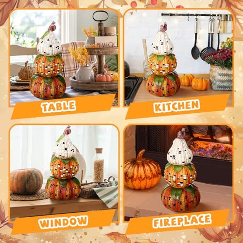 Fall Decorations for Home, Artificial Corn Decorative Pumpkins Figurines