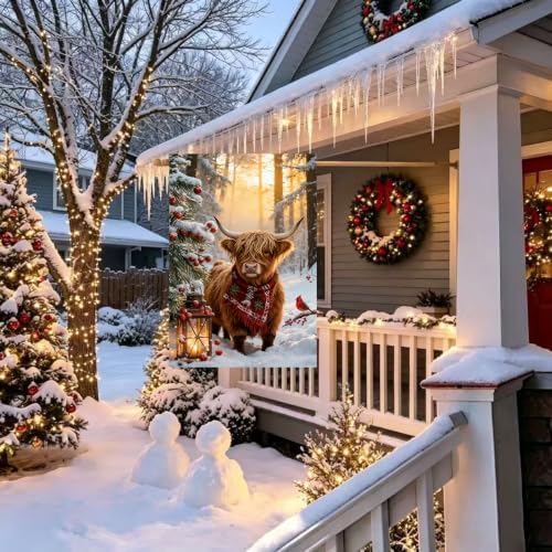 Large Winter House Garden Flags for Outside 28x40 Double Sided