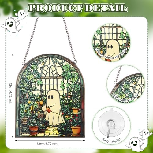 Colingmill Ghost Plant Suncatcher Cute Ghost Greenhouse Suncatcher