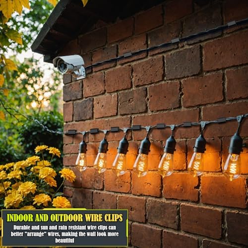 Lewufe Hooks for Outdoor String Lights Clips, Christmas Light Clips