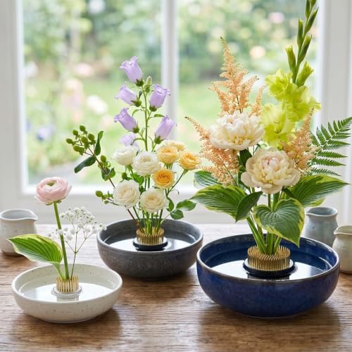 3 Pcs Floral Frogs for Ikebana, Stainless Round Floral Kenzan for Vase