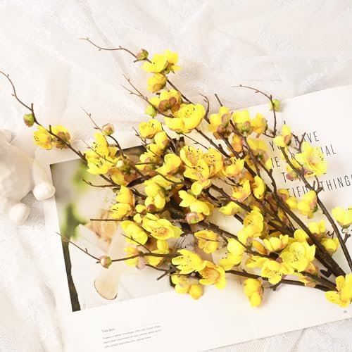 36'' Cherry Blossom Decor, 4 Pcs Long Stem Artificial Flowers for Tall Vase