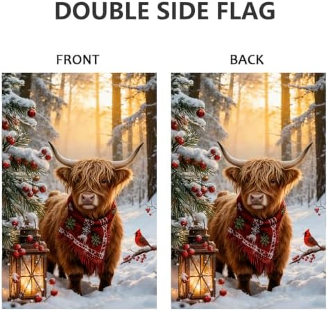 Large Winter House Garden Flags for Outside 28x40 Double Sided
