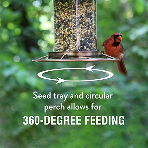 Perky-Pet 517282 Copper Panorama Bird Feeder 312C, 1 Tier
