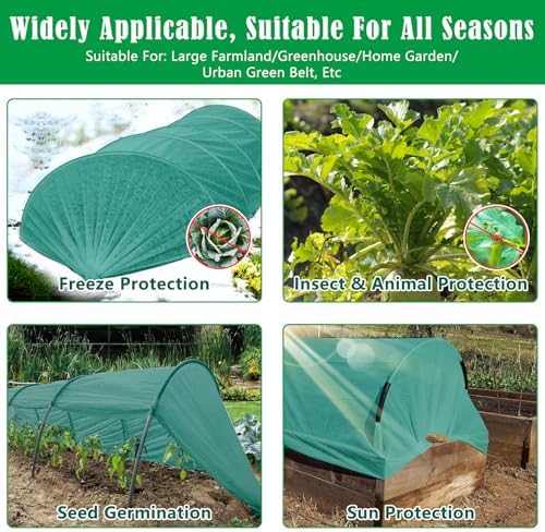10X50 Ft Plant Cover Freeze Protection, 1.9oz/Yd² Thick Frost Cloth Blanket