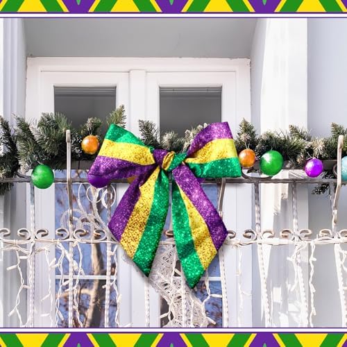 VitalCozy 2 Pcs Wreath Sash for Front Door, Carnival