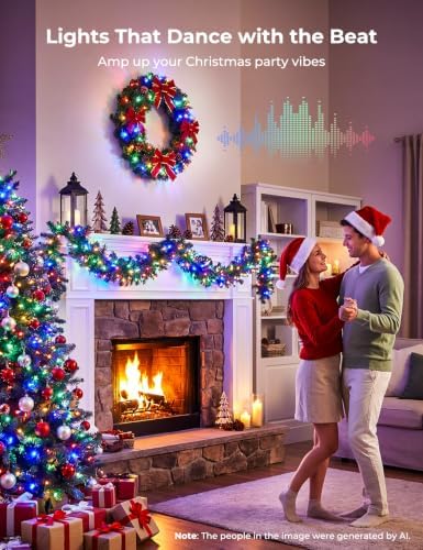 Minetom 82ft 250LED Smart Color Changing Christmas Halloween Tree Lights