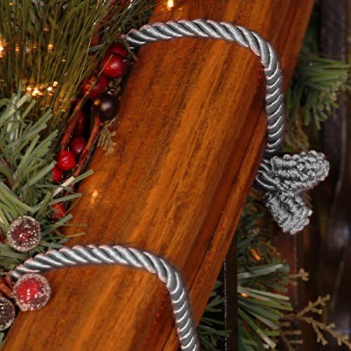 Haute Decor Decorative Twist Ties, 6 Pack, 20 inches (Silver)