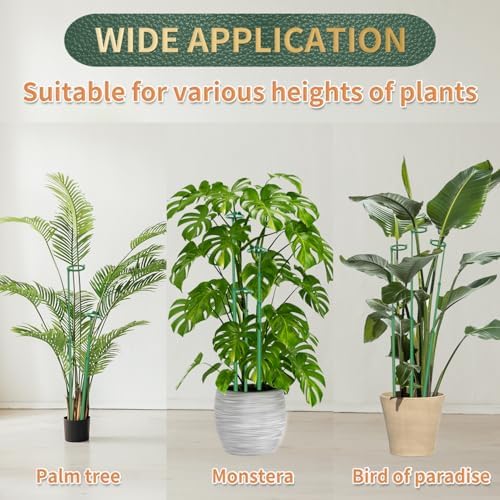 Telescoping Plant Stakes, 5Pcs 17.9IN to 42.3IN Adjustable Monstera Support
