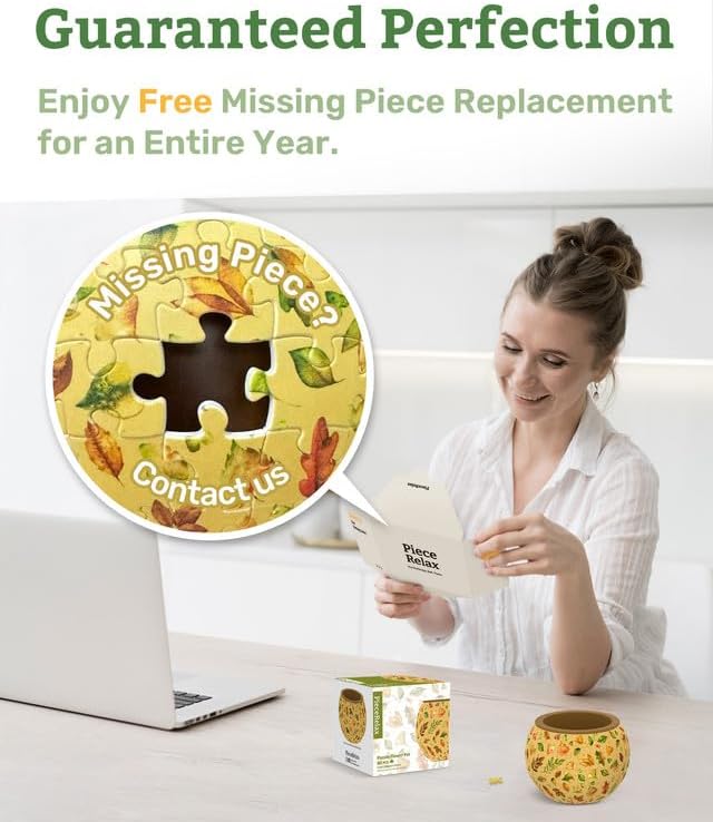 PieceRelax Unique 3D Puzzle Planter - 80 Plastic Pieces [K1155]
