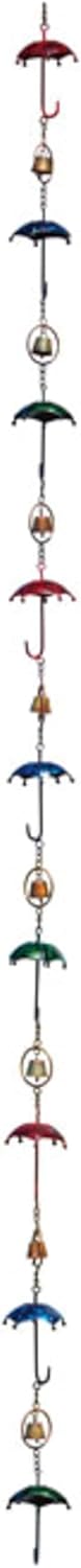 BestNest Set of 2 Ancient Graffiti Umbrella and Bell Multicolored Rain