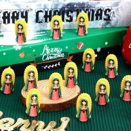 60 Pcs Mini Resin Virgin Mary Figurines Little Easter Jesus Figures