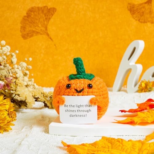 Pumpkin Decor Crochet Mini Pumpkins Gifts Cute Thanksgiving Basket Stuff