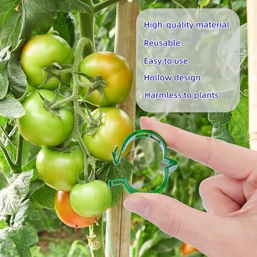 300Pcs Garden Vine Plant Support Clips,Plastic Fixing Clips for Securing and Training Climbing Plants,Tomatoes,Grapes,Vine Vegetables and Potted Plant (300, Black)