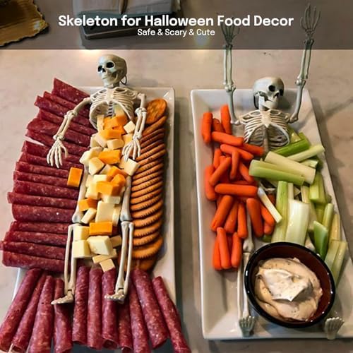 16" Poseable Small Skeleton for Halloween: Sturdy Joints Hold Pose Firmly