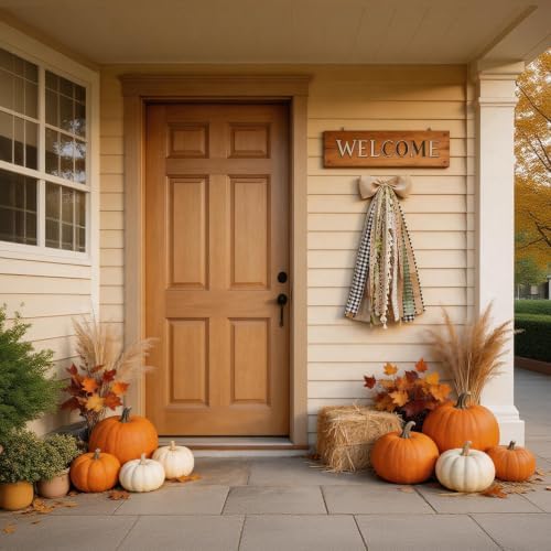Burlap Bow, Rustic Farmhouse Decor, Wreath Bows for Front Door, Wall
